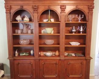 This piece of furniture is 7 feet long!!!! The top and the bottom separate for easy moving.