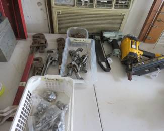 Air Nailers, Pipe wrenchs, pipe Cutters