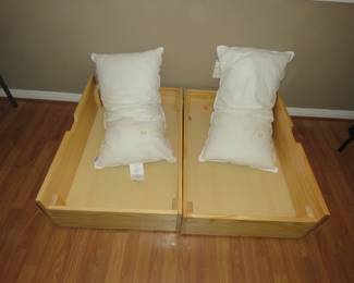 Under bed rolling drawers