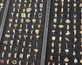 Some of the hundreds of rings we're selling for $15