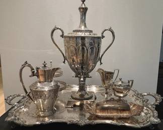 Silver Plated Samovar WMF Co Pitcher Birmingham Tray  More