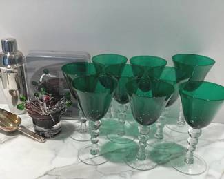 Green Martini Glasses