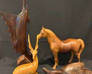 Carved Wood Animal Figures