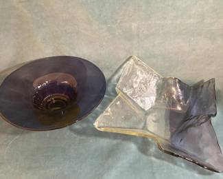 Purple Art Glass Bowls