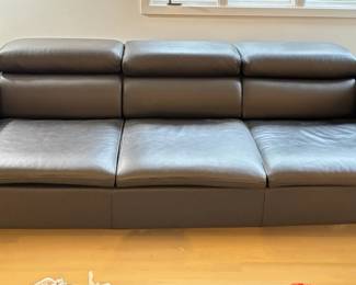 Made In Italy Brown Leather Modern Sofa