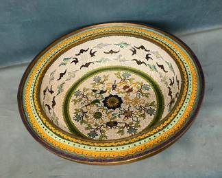 Cloisonn Brass Bowl