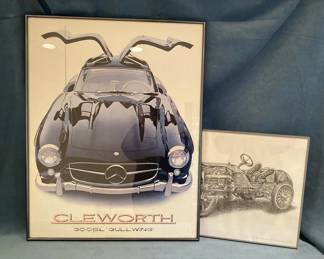 Harold Cleweth Mercedes Benz Gullwing Poster