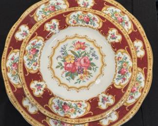 Royal Albert Lady Hamilton Dinner And Salad Plates