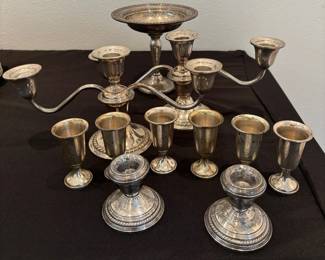 Weighted Sterling Candle Holders