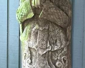 Carved Wood Goddess Statue