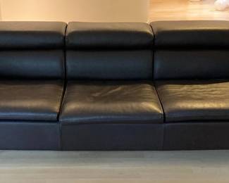Italian Made Brown Leather Sofa