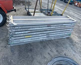 LOT OF 7 ALUMINUM SCAFFOLDING PLATFORMS