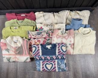 Soft Pastel Womens Grannycore Sweater Collection