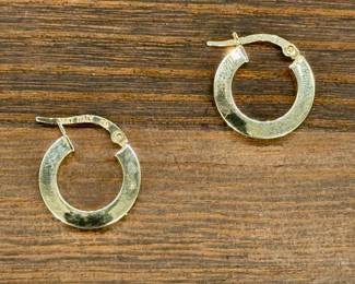 14K Yellow Gold Hoop Earrings