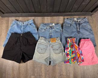 Vintage 80s Shorts - Denim Orange Tab Levis 32920, Guess