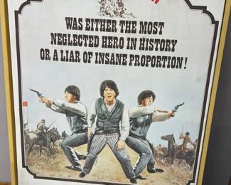 Iconic movie poster framed starring Dustin Hoffman 1973 "Little Big -  Man." Great movie!