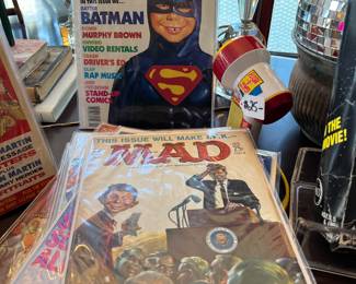Are you MAD?! Lots of 1960's MAD magazines for sale, other vintage mags, comics, books & MORE! Place is filled with collectibles!