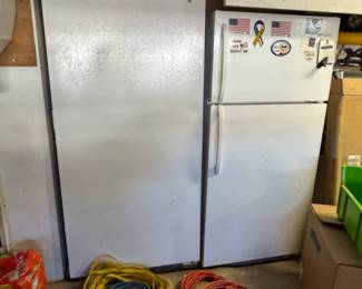 Large freezer and refrigerator with freezer 