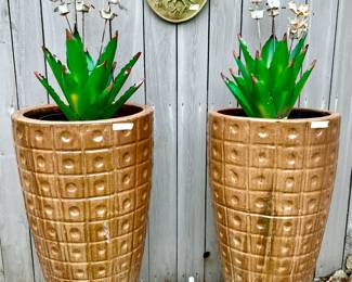 LARGE OUTDOOR POTS....METAL CACTI