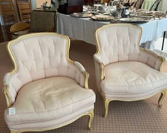 Matching light pink chairs