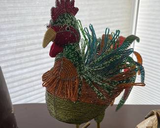 African beaded rooster...tall!