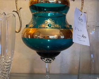 European glass with gold