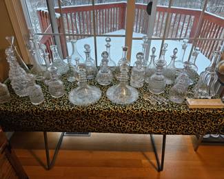 Wonderful old decanter collection