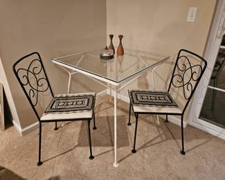 Iron table and chairs