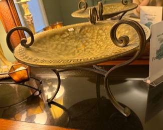 Greek Key Footed Tray
