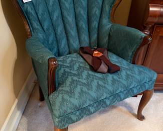 Hudson's Green Wingback Chair Set