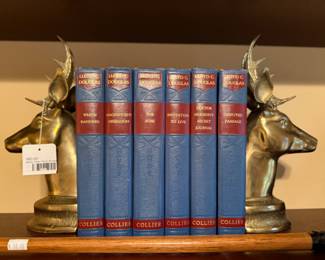 Brass Deer Head Bookends