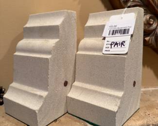 Concrete Bookends Pair