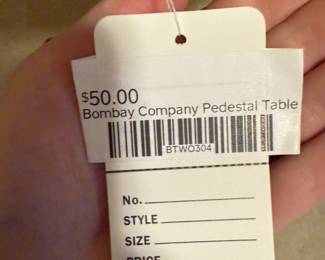 Bombay Company Pedestal Table