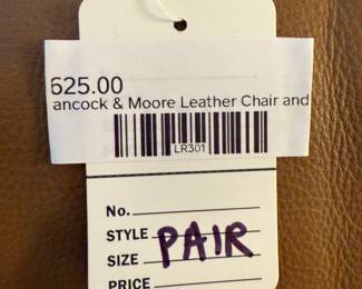 Hancock & Moore Leather Chair and Ottoman