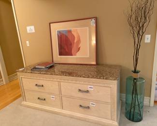 Drexel Heritage Granite Top Cabinet