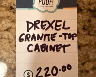 Drexel Heritage Granite Top Cabinet