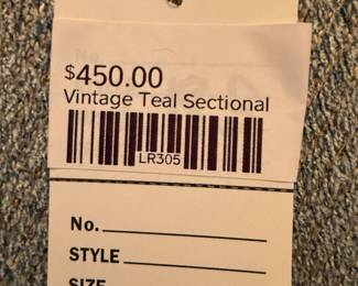 Vintage Teal Sectional