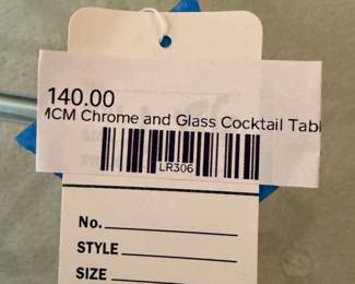 MCM Chrome and Glass Cocktail Table