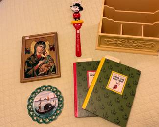 Walt Disney Stories from Other Lands Book, Walt Disney Fantasyland Book, Ceramic Plate
