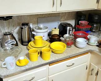 Oster Blender, Fiestaware, Coffee Pot, Toaster, Crock Pot, Etc