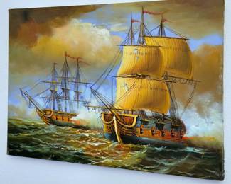 Vintage Oil Painting on Canvas