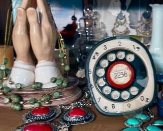 Hand held Dial Phone on right 