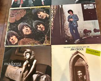 Vintage Albums Beatles, Jim Croce, madonna, Billy Joel, Air Supply, Barbara Streisand