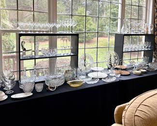 An Amazing Collection of Stemware, Crystal/Glass Serving Pieces and More!