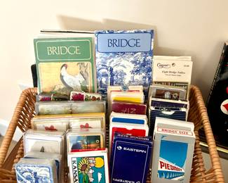 Playing Cards and Bridge Score Cards