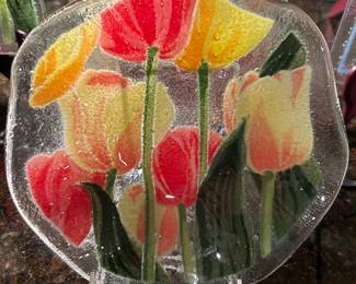 Peggy Karr Round Tulip Glass bowl
