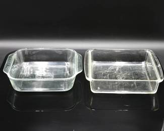 Lot of 2 Pyrex 8" Square Baking Dishes