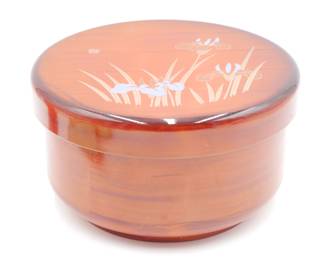 Japanese Lacquerware Rice Serving Bowl w/Lid