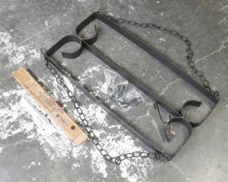 Cast Iron Hanging Pot Rack & Wall Mounted Iron Hanging Utensil Rack