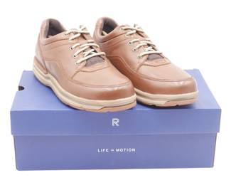 Rockport World Tour Classic Brown Leather Lace Up Men's Size 11.5